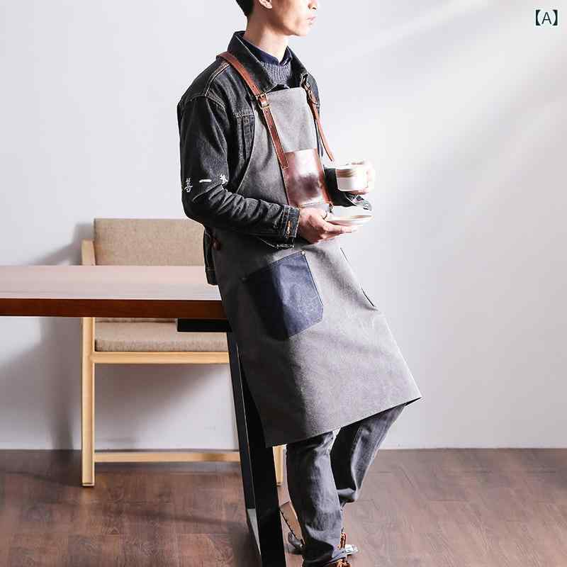 膳立て用 前垂れ 一皿分の料理 Ninetowns Liangpin 細工物前垂れ 牛皮 帆布 レトロ 読みもの 技術者 御召しもの 喫茶店 ベーキング 原材料 ユニフォーム