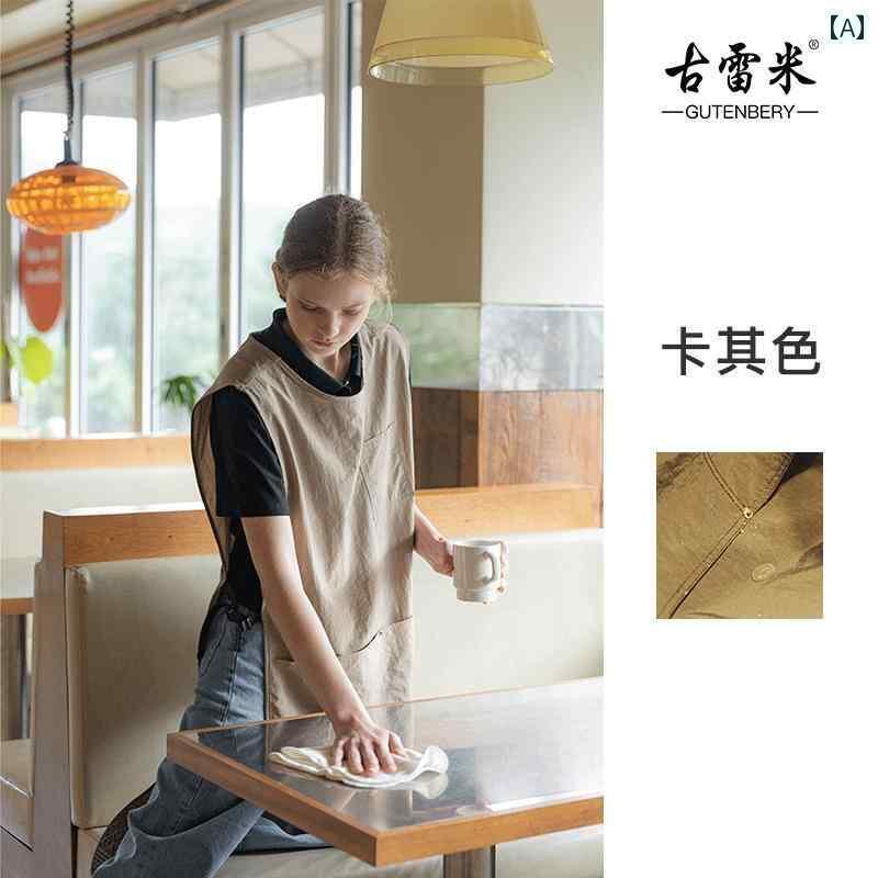 調理用 エプロン 料理 Guremi 韓国 エプロン 防水 防 油 女性用 ケータリング カバーオール ミルクティー ショップ コーヒー デザート ベスト 作業着 男性用
