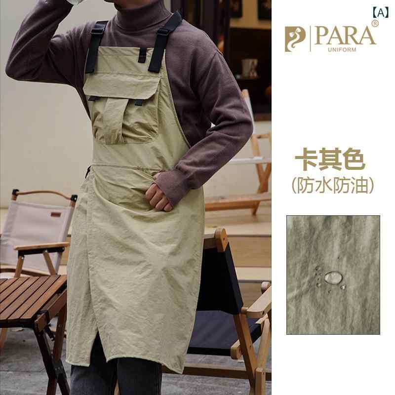 調理用 エプロン 料理 PARA 防水 防 油 エプロン キッチン 家庭用 調理用 メンズ キャンプ アウトドア ケータリング ミルクティー コーヒー ショップ 作業着 レディース