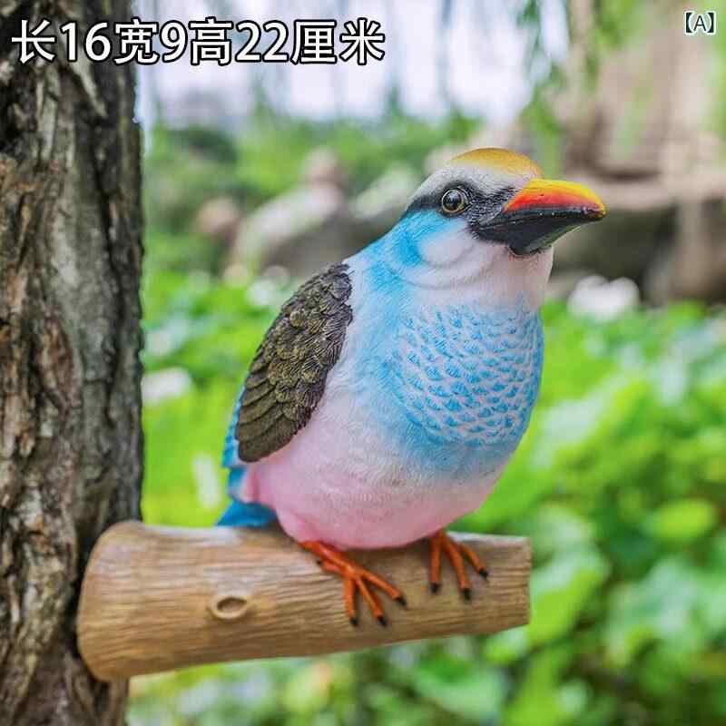 装飾　飾り　ディスプレイ フェイクの 鳥の シミュレーション 鳥 屋外 ガーデン レイアウト 装飾 中庭 樹脂 動物 ツリー 吊り 田園 ペンダント