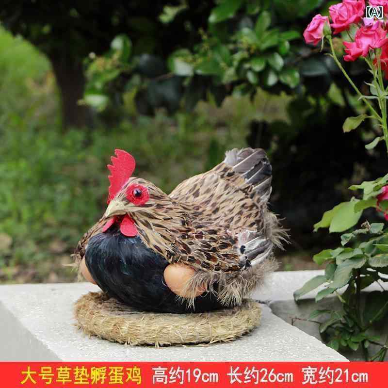 装飾　飾り　ディスプレイ シミュレーション 鶏 雄鶏 動物 標本 孵化 スーパー マーケット 卵 装飾 美容 小道具 装飾品