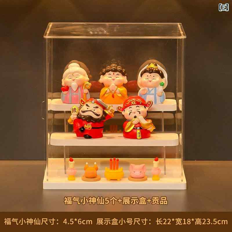 庭　装飾　飾り　 五 福 神 各種 家庭用 本棚 ポーチ 装飾 飾り フル セット ディスプレイ スタンド ギフト