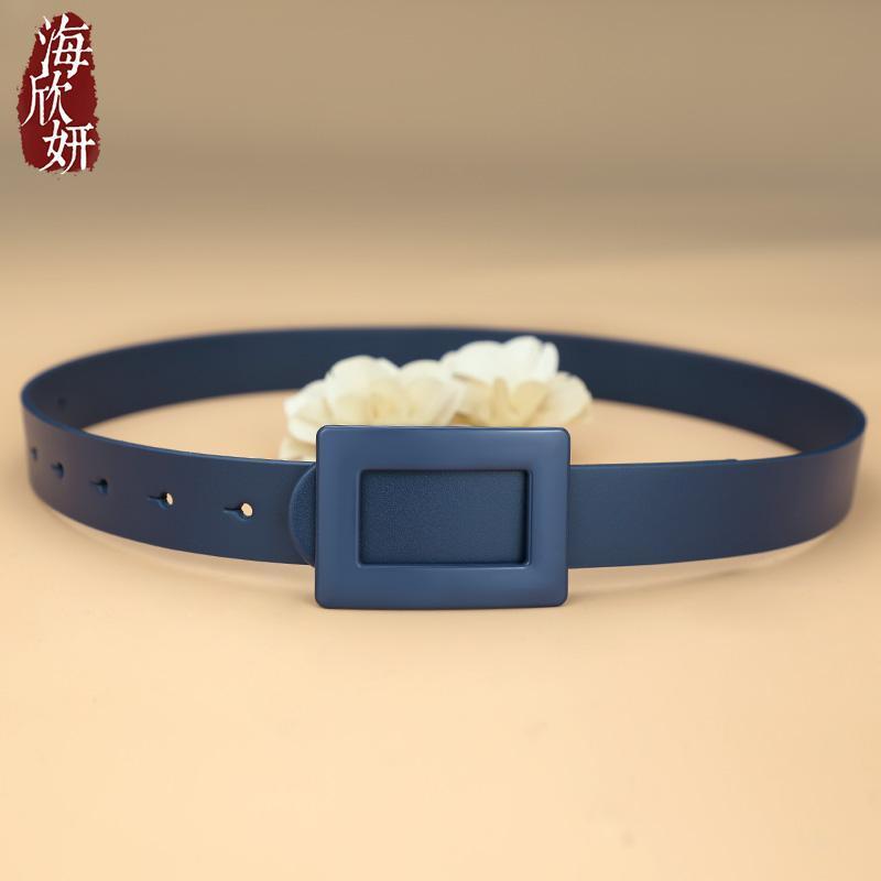 レディース　ベルト　チェーン 女性用 ウエスト ベルト。 革 トップ 層 牛革 装飾 ワイド ドレス シャツに マッチ。 夏の ファッション