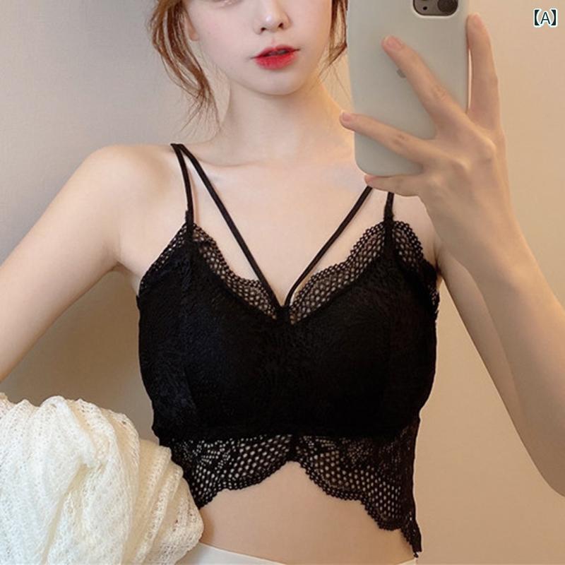 女性　下着　薄型 レース サスペンダー レディース 下着 ブラジャー ワンピース バタフライ 美しい 背中 魅惑的 インナーウェア チューブトップブラ ベストを 着用 せずに