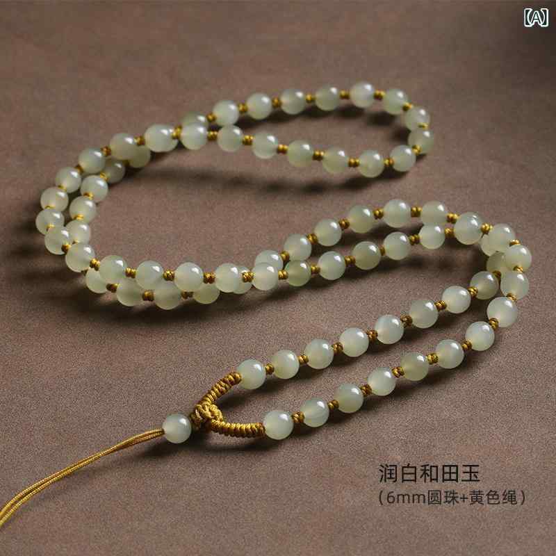 ペンダント ネックレス アクセサリー 和田 翡翠 ビーズ チェーン ネックレス ロープ ペンダント ストラップ メンズ 高級 レディース 8,677円