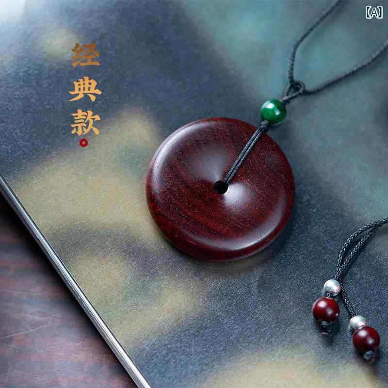 ペンダント ネックレス アクセサリー Su Xiaobei 北 インドの小 葉 紫檀 ピース バックル ペンダント メンズ レディース フォーチュン レトロ エスニック ネックレス