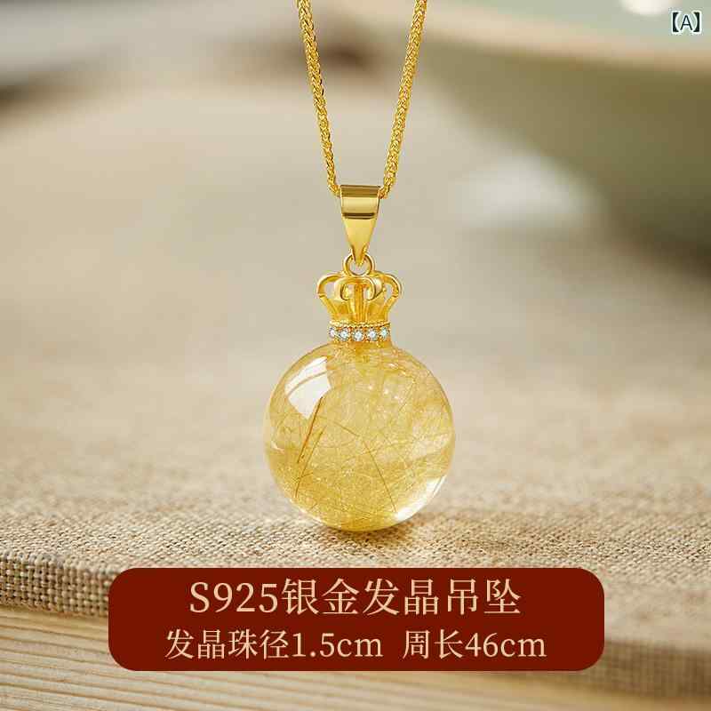シャンデリヤ 頸飾り 添え物 シトリンペンダント お上さん用 ゴールデン 結晶 一財産ビーズ ジャケット冠頸飾り 軽さ 御膳上等 意中の女への 生まれ落ちる日 差し上げ物