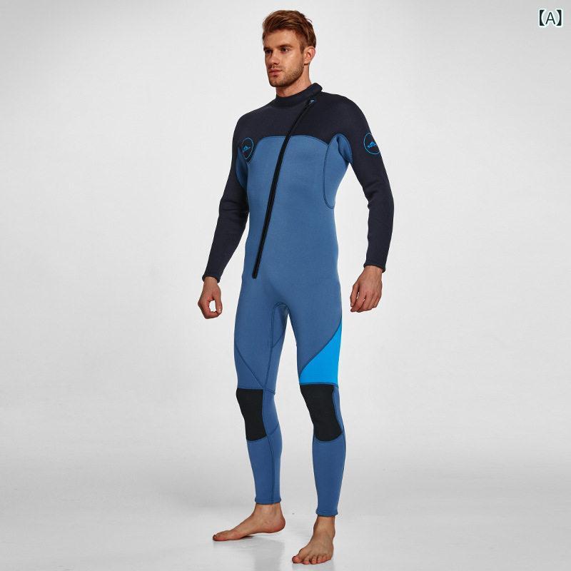マリンスポーツ スーツ　水着 3 mm プロ 暖かい 女性 ワンピース ダイビング スーツ 男性 防水 サーフィン 寒い 冬 水着 装備 ウェットスーツ｜サポートシェアグローバル 8,709円