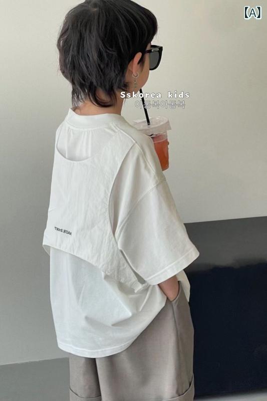 子供服　カジュアル　かわいい ボラ 韓国 子供服 男の子 ファッション 半袖 Tシャツ 2025 春夏 子供用 ゆったり