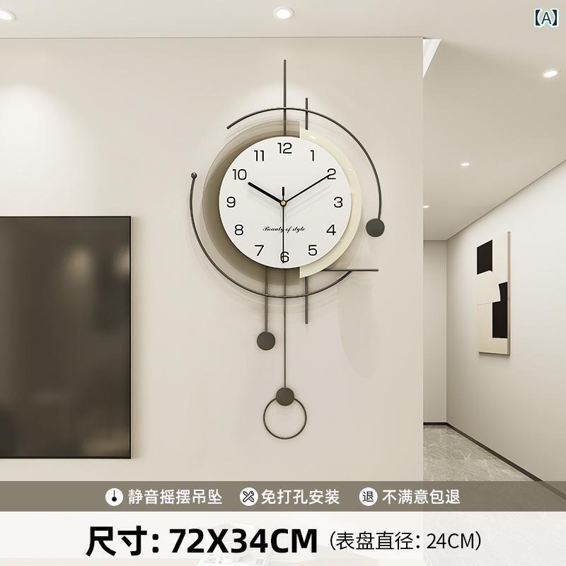 壁掛け 時計 おしゃれ 壁掛け 時計 リビング ルーム ハイエンド 2025 モダン シンプル パンチ フリー クリーム スタイル