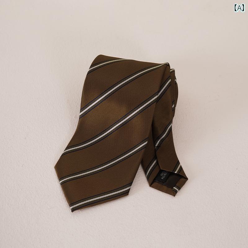 ネクタイ ビジネス　男性用 CULTUM総 裏地 8 cm ファイン ツイル レトロ ストライプ ビジネス ネクタイ 矢 染め 礼服 プロ スーツ