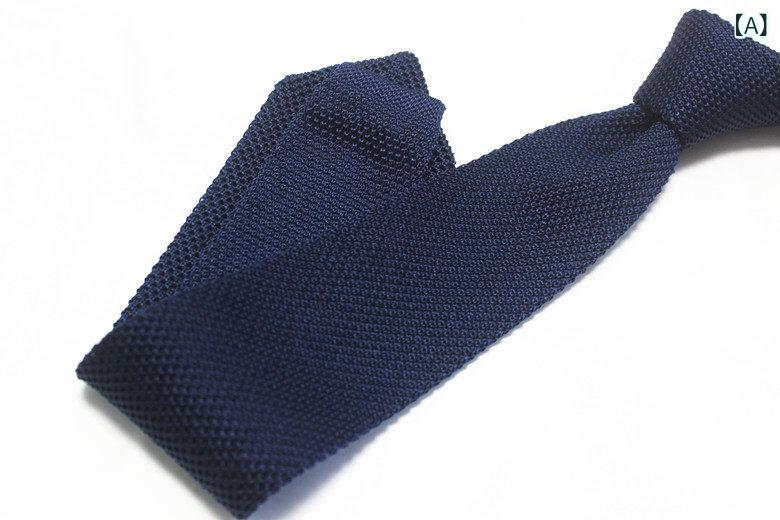 ネクタイ ビジネス　男性用 高級 希少 シルクニットネクタイ 矢印 ワイド 無地 8 CM ビジネス カジュアル 紳士 シルク