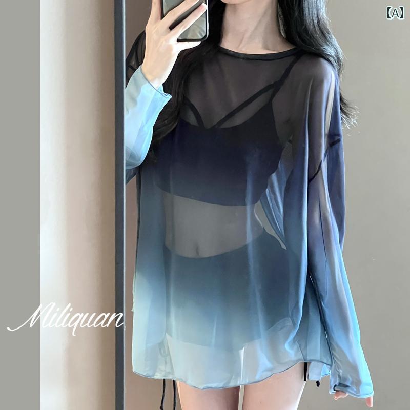 ビキニ　水着　レディース ホリデー ビキニ 水着 女性 2025 ホット スタイル 小さい 胸 ギャザー スプリット ハイエンド グラデーション 温泉 スリーピース セット
