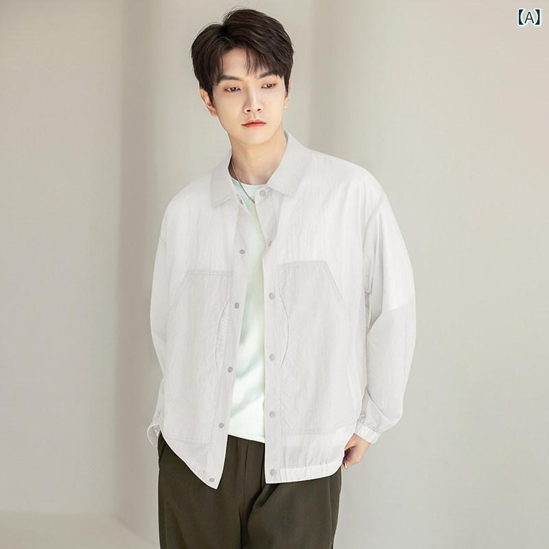 アウター　ジャケット　メンズ 夏 薄手 日焼け防止 ジャケット メンズ 2024 カジュアル 韓国な トップ 服｜サポートシェアグローバル