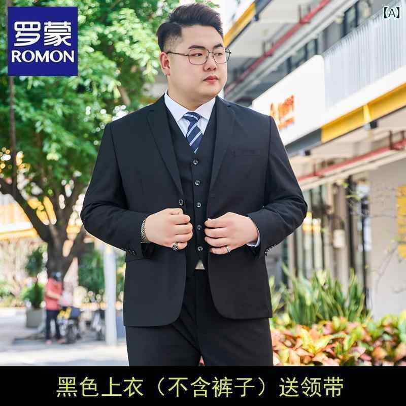 アウター　ジャケット　メンズ ロモンの 大きめ サイズ スーツ 男性用 太め ビジネス フォーマル ジャケット ウェディングドレス カジュアル