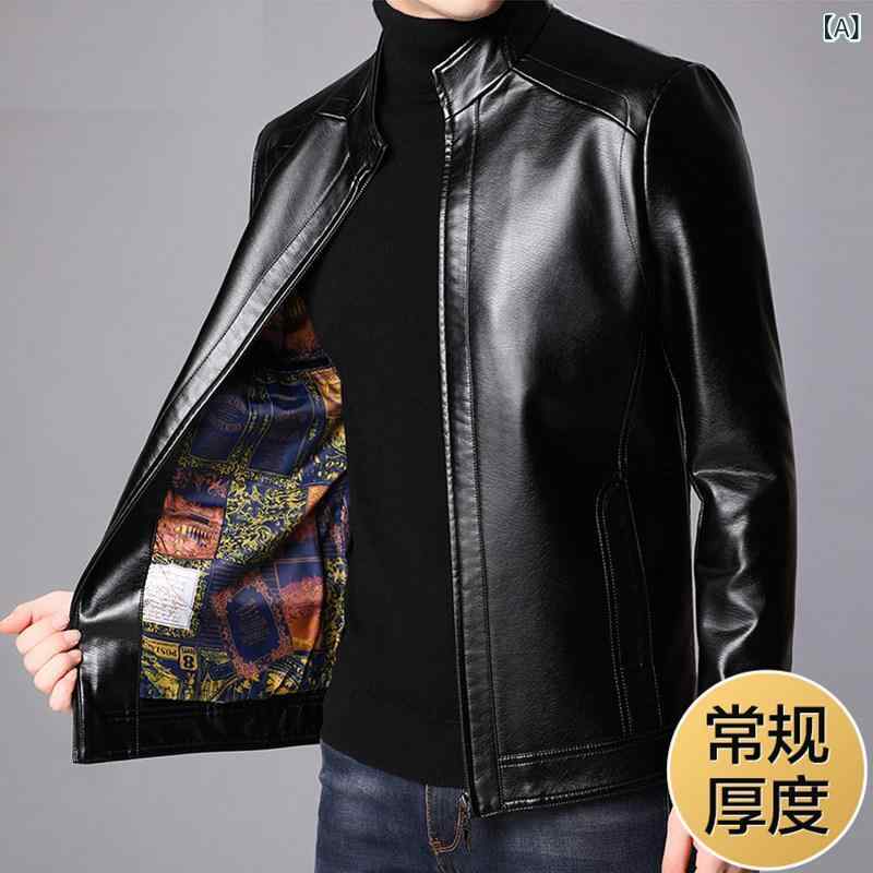 なめし革 上衣 今めかしい Haining 秋冬 メンズ ホンブルグ帽 なめし革上衣 裏起毛 朦々たる 御父っつぁん用の 生あたたかい シープスキンジャケット