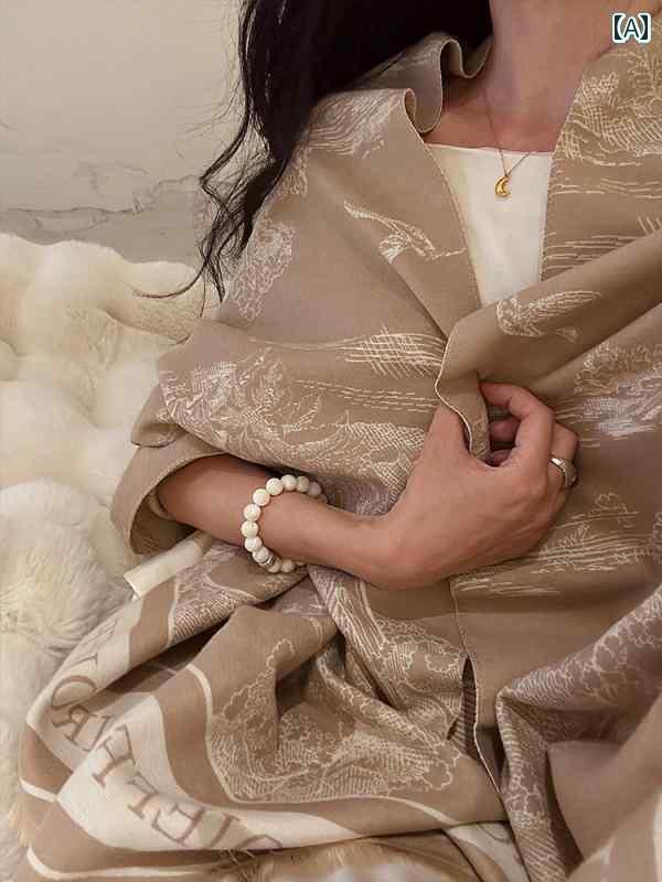 スカーフ　おしゃれ レディース 春夏 エアコン 付きの 部屋 両面 スカーフ ショール 女性 2025 オフィス アウターウェア 暖かい 軽い 高級 小さい 毛布