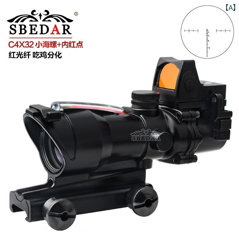 望遠鏡 双眼鏡 小型 巻貝 4倍 速 照準 ACOG 真の 光 ファイバー高 精 細 クロス 精密 望遠 鏡 装置 装飾品 スリングショット スペアパーツ 4,939円