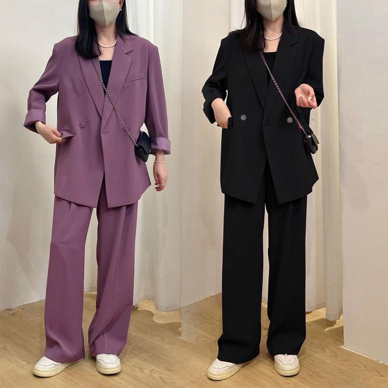 スーツ レディース 大きいサイズ セットアップ 春夏 テーラードジャケット ワイドパンツ 上下セット ゆったり 体型カバー 着痩せ お腹周りカバー 2点セット カジュアル フォーマル オフィス 通勤用 オケージョン セットアップスーツ パンツスーツ 卒業|サポートシェアグローバル