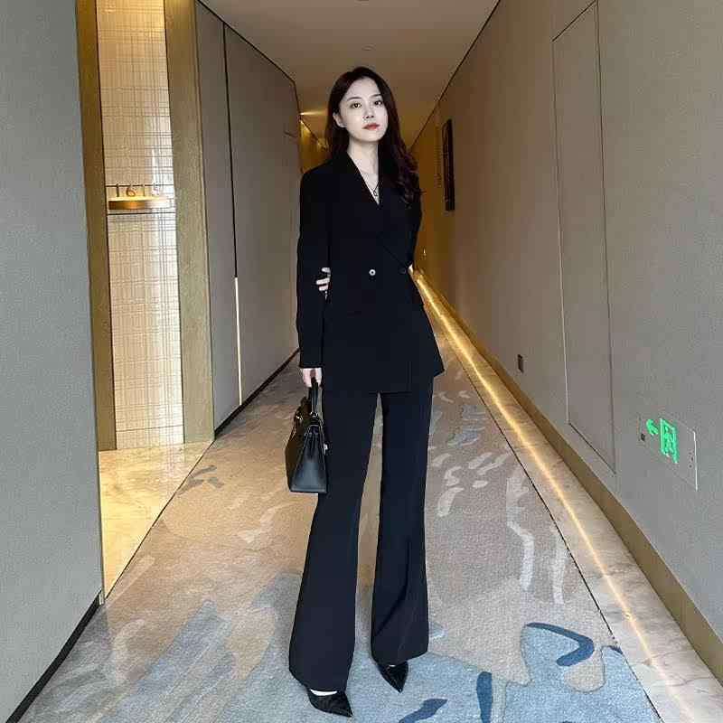 セットアップ レディース 通勤用 パンツスーツ テーラードジャケット ワイドパンツ 2点セット 春秋服 フォーマル オフィス 上下セット 事務服 長袖 ビジネススーツ 高級感 体型カバー ゆったり オフィスカジュアル きれいめ 卒園式 卒業式 入園式 入|サポートシェアグローバル