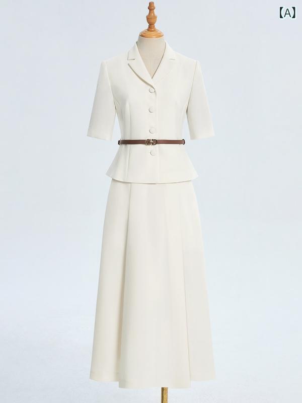 シンプル 女性 スーツ 翔 春 娘の ハイエンドの プロ スーツ 女性用 夏用 エグゼクティブ レセプション ビジネス 通勤 フォーマルな 仕事 着