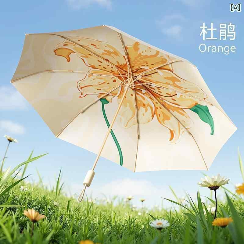折り畳み式　傘 Zuodu パラソル サンシェード 日焼け防止 紫外線 防止 晴 雨 兼用 女性用 特大 折りたたみ 丈夫な カラー グルー ポータブル