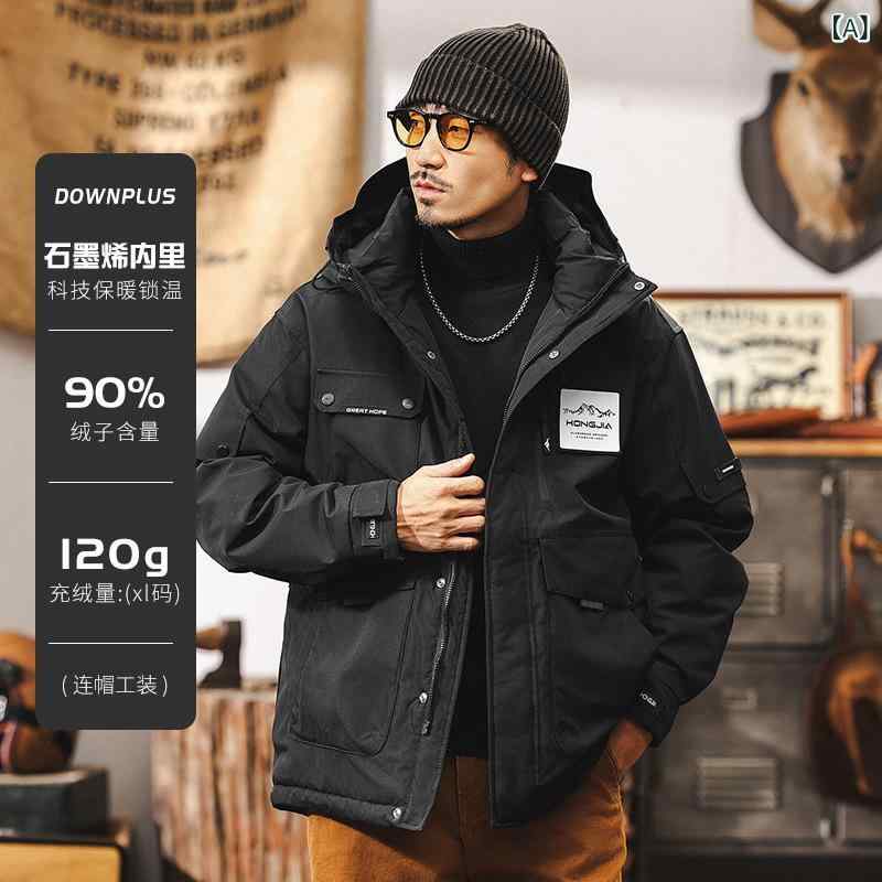 落ちこむ上衣 メンズ 秋冬 アウトドア 役立つこと性 細工物お召しもの レトロ グラフェン原料品 軽さ 保温 撥水産業 ミリタリー 表現スタイル