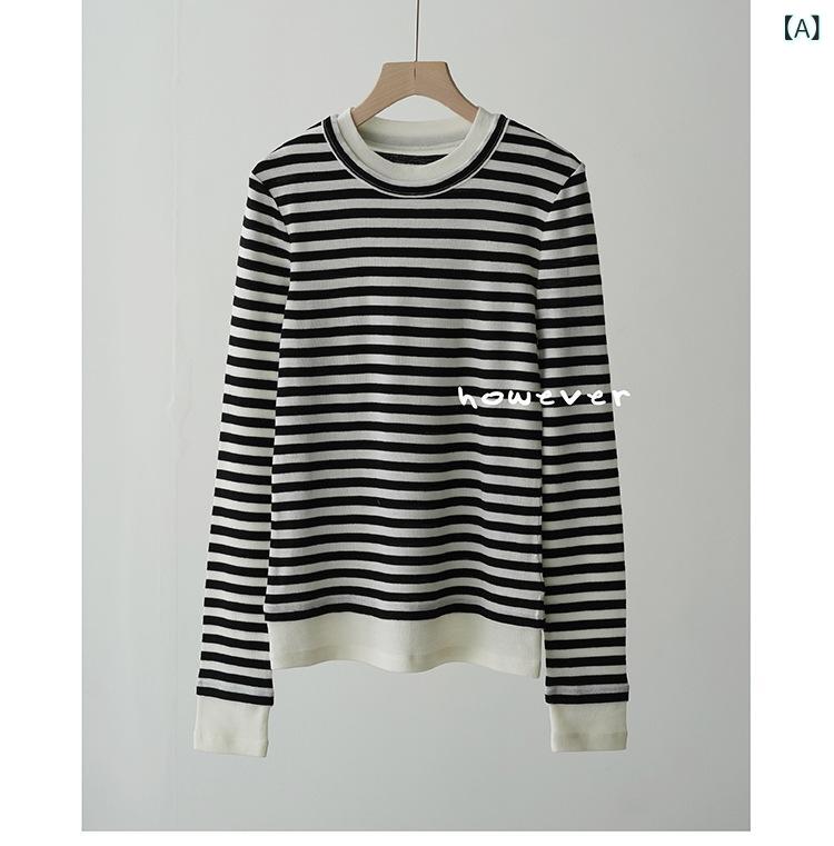 Tシャツ トップス メリノウール 極細糸 レイヤード 重ね着 極簡風 ツートンカラー 配色 クルーネック 丸首 フェイクツーピース フェイク2枚 インナー ベースレイヤー 軽量 伸縮性 吸湿速乾