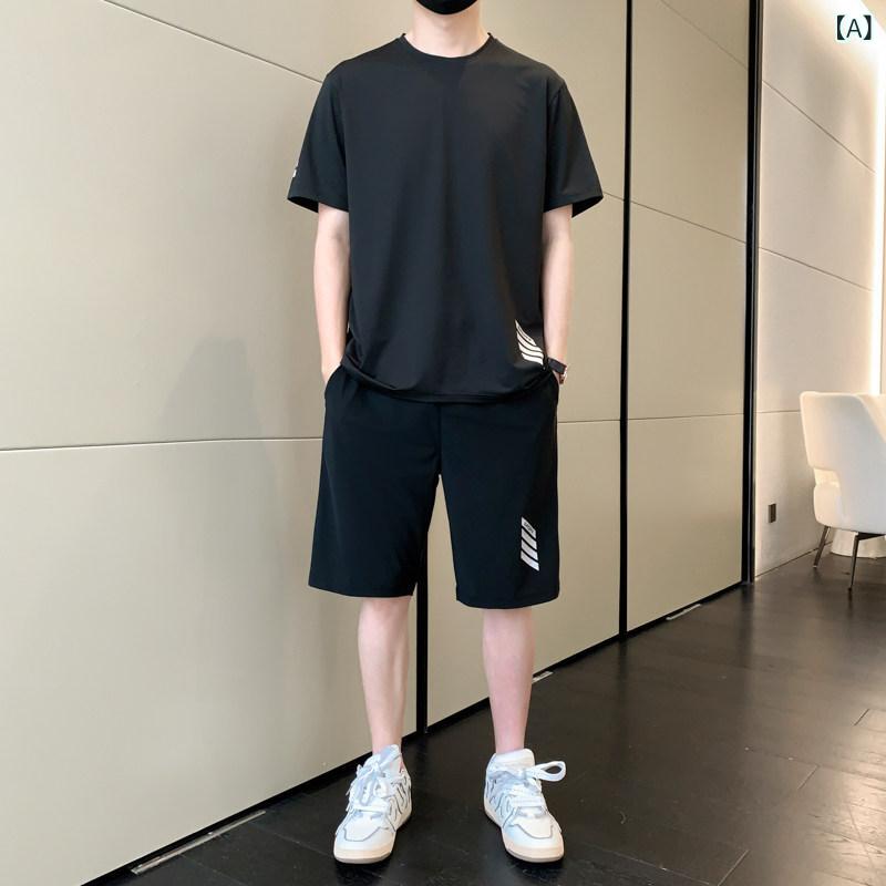 バスケットボール ウェア メンズ 冷感 メンズ Tシャツ 夏 2025 半袖 ショート パンツ バスケットボール ユニフォーム 速乾 ランニング カジュアル スポーツウェア スーツ