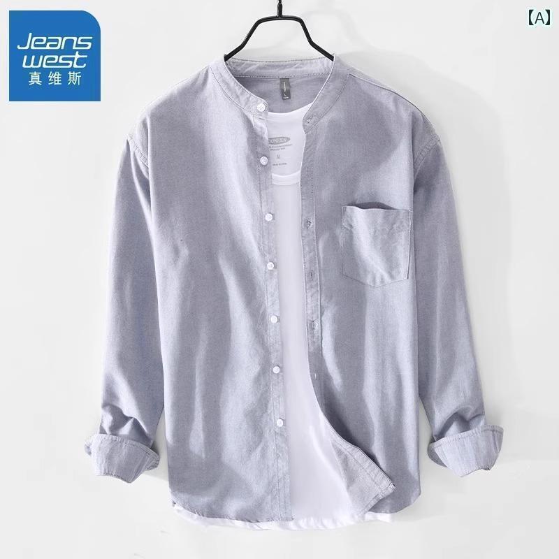 シンプル メンズ Ｙシャツ Jeanswest 夏用 綿 シャツ メンズ 長袖 春秋 ノンアイロンシャツ 高級 万能 メンズジャケット