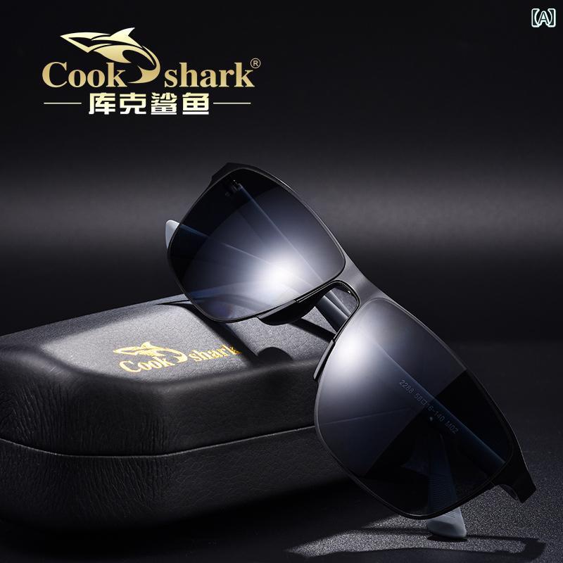メンズ 偏光 サングラス Cook Shark HD ナイロン 偏光 サングラス メンズ 運転用 UV カット 釣り用 メガネ