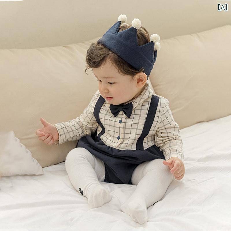 ベビー服 カジュアル スタイル ベビー 誕生日 ドレス サスペンダー スーツ 服 ワンピース 男性 赤ちゃん 100日 1歳 春夏