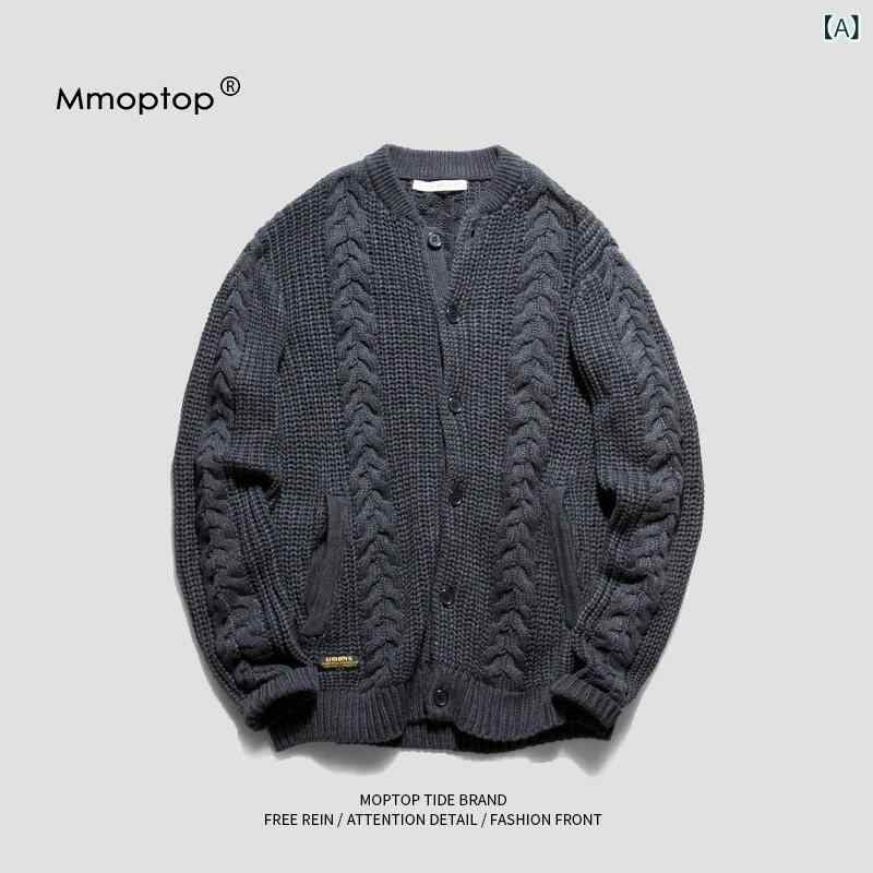 ゆるっと カーディガン メンズ Mmoptop 2024 春の新 な カーディガン セーター メンズ カップル コート 男性用 長袖