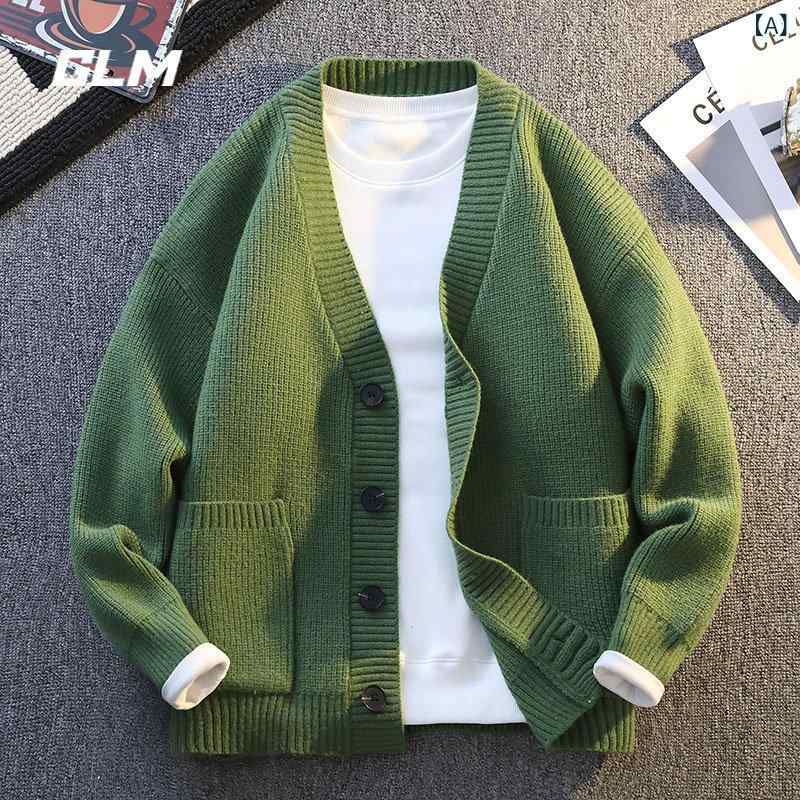 ゆるっと カーディガン メンズ グループ GLM 春の な カーディガン カジュアル シャツ カラー ボタン 春秋 セーター メンズジャケット
