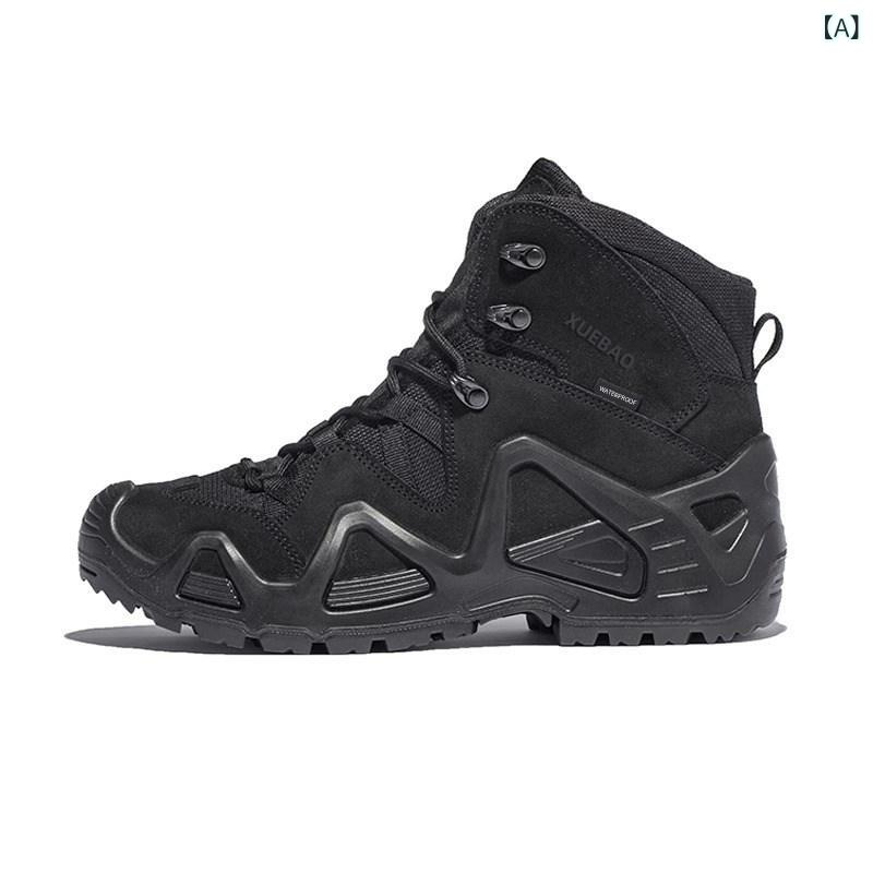 アウトドア シューズ 登山 スノーレパード ハイキング シューズ 防水 耐摩耗 メンズ ハイカット ブーツ アウトドア スポーツ 秋冬用 コンバットブーツ