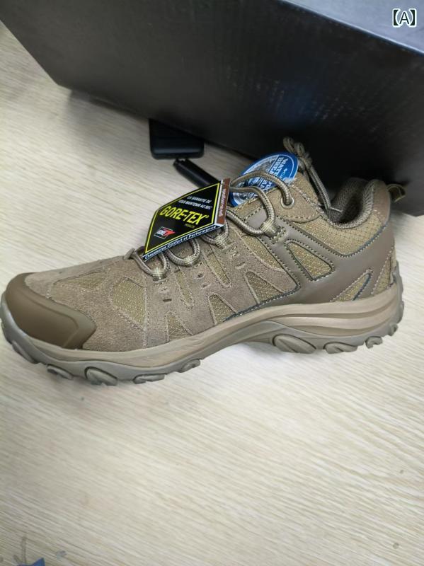 アウトドア シューズ 登山 アウトドア用 牛革 ハイキング シューズ メンズ レジャー 滑り止め 通気性 スポーツ ローカットシューズ 防水 ソックス 暖かい 耐摩耗