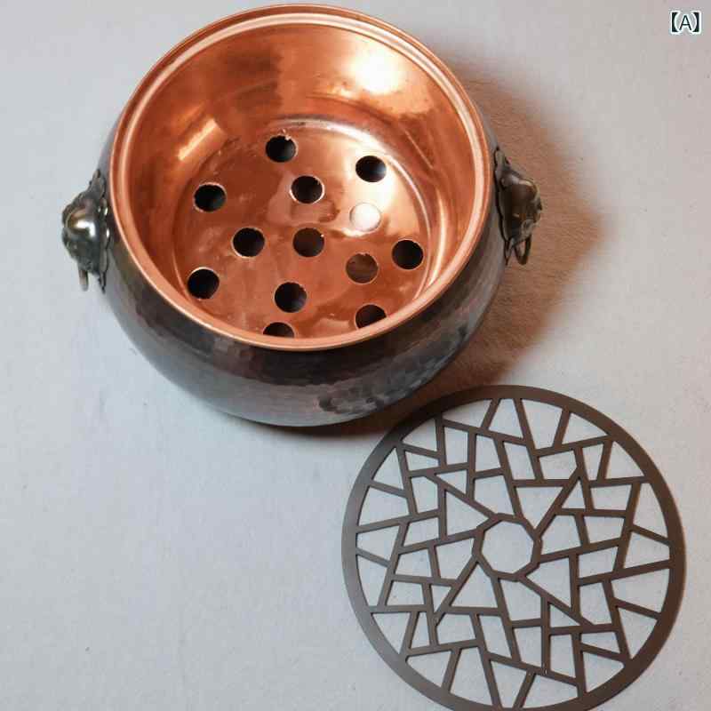 火鉢 の 銅製 木炭 ストーブ ベーキング ネット 付きの お茶を 沸かす 銅製の 古風 赤銅製の レトロ|サポートシェアグローバル