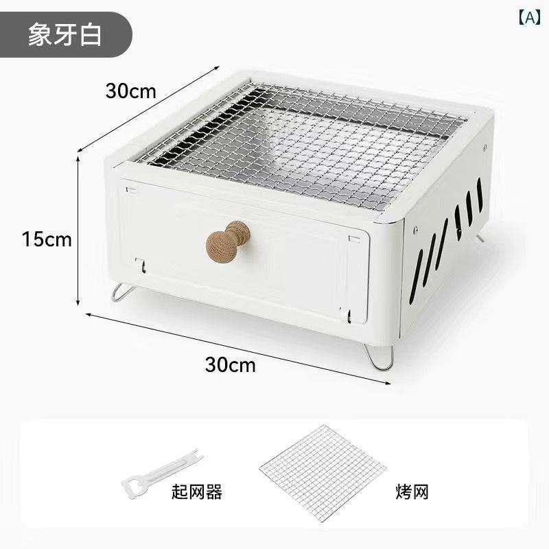 火鉢 暖炉の そばで お茶を 淹れる バーベキュー コンロ 炭火 屋外の 火鉢 ラック テーブル 家電 製品 一式 冬 火 暖房