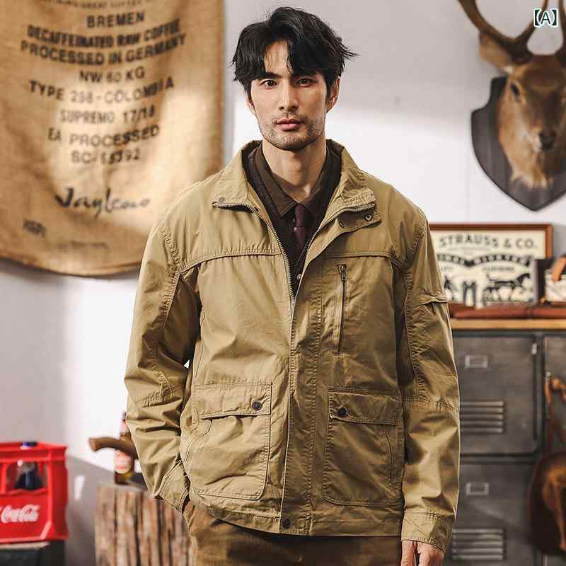 ジャケット メンズ アメリカン レトロ ミリタリー タクティカル ワーク アウトドア 機能性 秋 耐久性 ハードシェル
