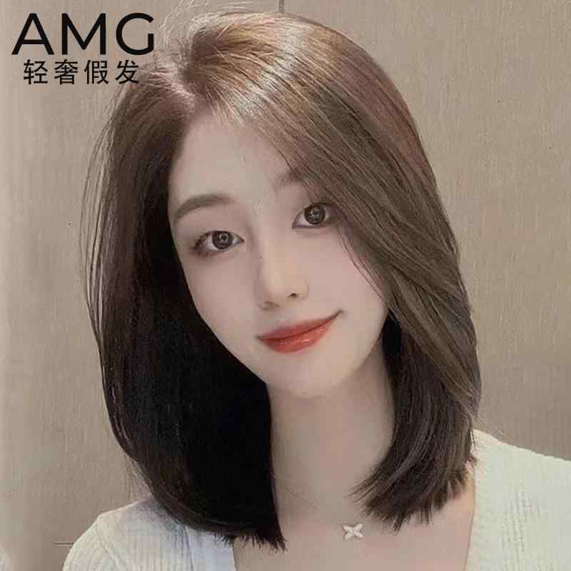 女性用 かつら 女性用 ウィッグ ミディアム レングス フル ヘッド ウィッグの 毛 ナチュラル ミドル パート 前髪 人