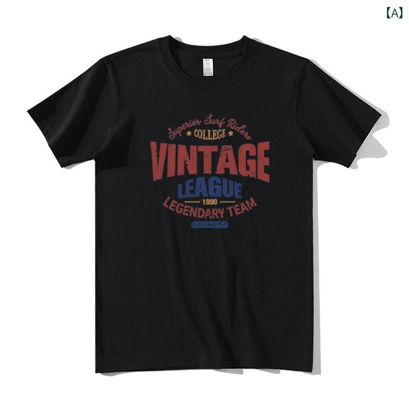メンズ　アジアン　ファッション ショーン ユー ファッション Tシャツ メンズ 半袖 ヴィンテージ ラウンドネック コットン 和風 ゆったり 大きいサイズ ビーチ カップル