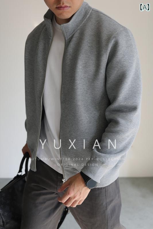 ファスナー 上衣 心地よい YUXIAN長 衣料繊維 綿 通風の 好いたらしい 和風 照明ランプ色合い ファスナー スウェーター 長袖 しわ 押しとどめる 運動競技 上衣 心地よい 商行為 メンズ