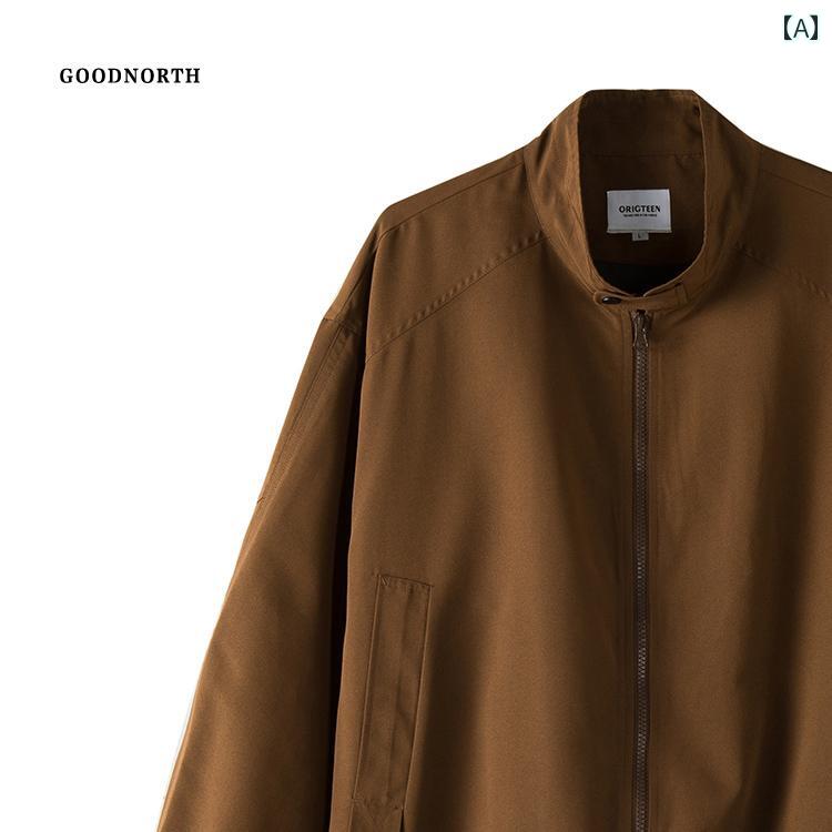 ジャケット　パーカー　メンズ　シンプル GoodNorth 和風 レトロ ゆったり カジュアル ジッパー スタンドカラー ジャケット ユニセックス メンズ レディース コットンコート
