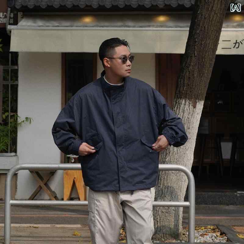 上衣 パーカー メンズ 分かりやすい WEDENBORG 和風 レトロ M 65 ウォッシュ 処理 年寄りの 細工物お召しもの ゆったり 防風 照明ランプ色合い 上衣 時間 メンズ流行り物 メンズファッション-その他-トップス