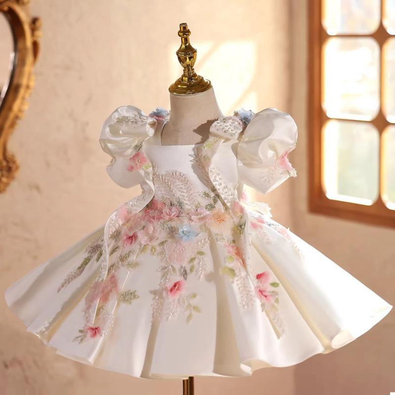ワンピース 女の子 キッズ 子供服 子供 フォーマルドレス 高級感 ドレス ピアノ 発表会 結婚式 リングガール 誕生日 衣装 礼服 チュール スカート バレエ ダンス フレア ふんわり ボリューム かわいい パフスリーブ お姫様風 プリンセス 演奏会 パ｜サポートシェアグローバル