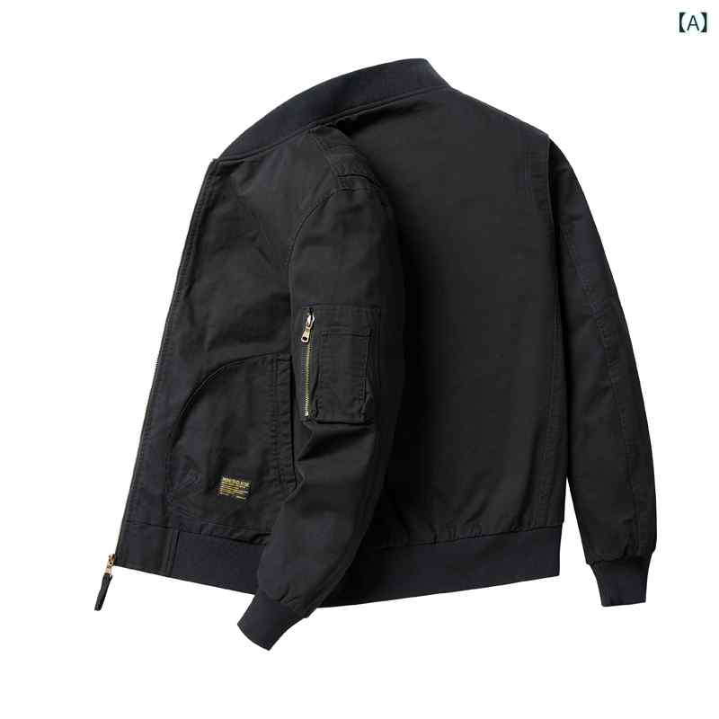 ma1 ボンバー ジャケット 春秋用の メンズ アメリカン ボン バー ジャケット スタンドカラー ゆったり フィット 感 カジュアル ベースボール ショート スタイル 丈夫な トップス。 4,309円