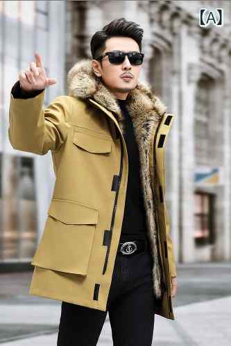 メンズ コート ジャケット 今期 Haining Parka メンズ新 スタイル 取り外し 可能 ライナー 厚手 ミドル 丈 ファー 裏地 ワークウェア コート 冬｜サポートシェアグローバル