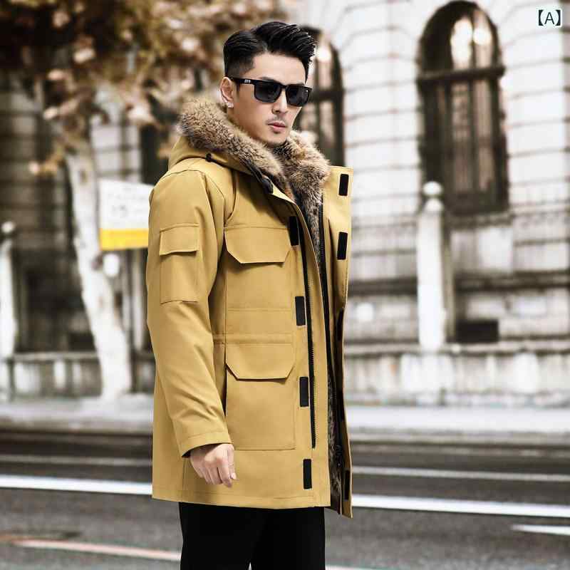 メンズ コート ジャケット 今期 パーカー メンズ 冬 ライナー 取り外し 可能 防寒 服 毛皮 ファー 裏起毛 コットン コート ミリタリーコート