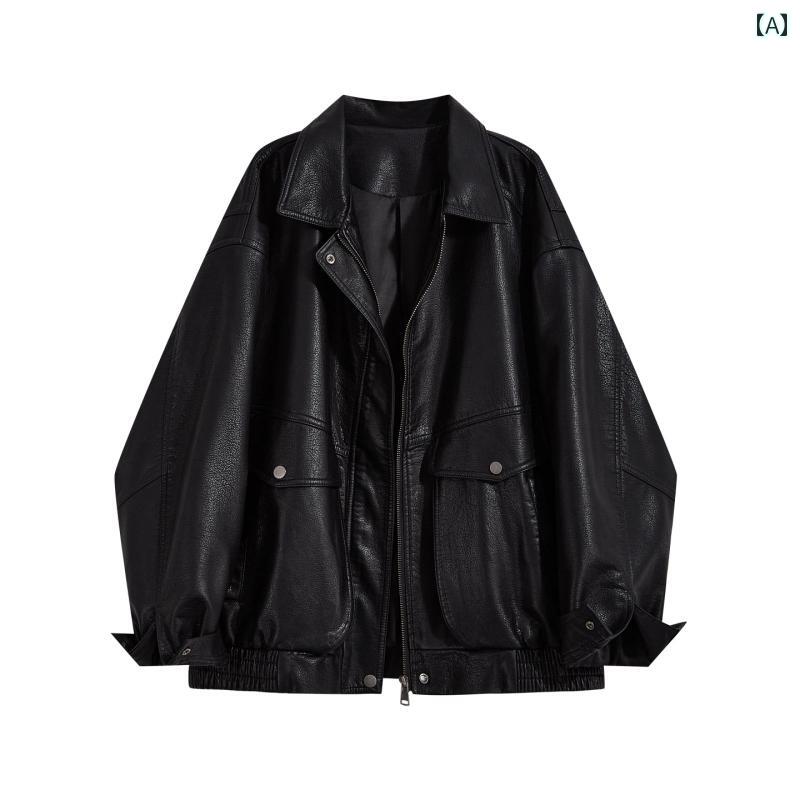レディース ライダース 今季 美シルエット 皮ジャン ノーカラー レディース アメリカン レトロ PU レザージャケット 2025秋冬 モーター サイクル ジャケット