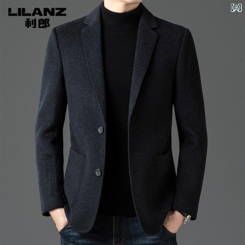 フォーマル メンズ テーラードジャケット LILANZ メンズ ウール スーツ ジャケット 秋冬 スタイル ビジネス カジュアル ダウン入り ライナー シングルブレスト スーツ。